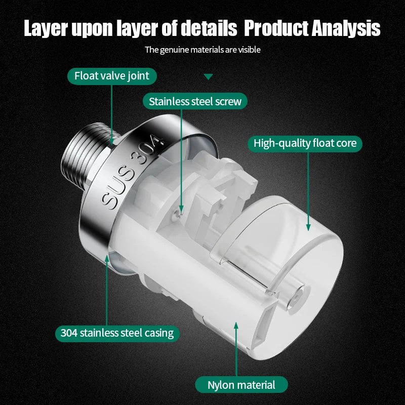 Float Ball Valve Automatic Water Level 1/2" 3/4" 1 Inch Stainless Steel 304 Control Shut-Off Valve Vertical for Water Tank Tower Oasis Select