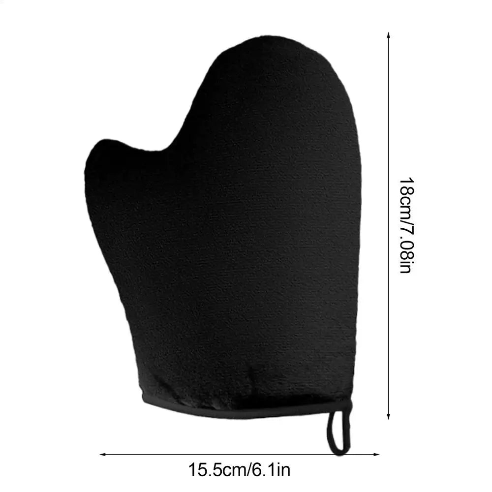 Self-Tanning Glove Tanning Body Lotion Mitt Reusable Machine Washable Applicator with Thumb Soft Tool Double-Sided Applicator Oasis Select Black