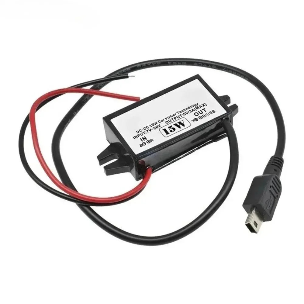 12V24V to 5V 3A Power Supply Module Male Female USB Adapter Mini USB Micro USB Adapter DC-DC Step Down Buck Converter for Car Oasis Select