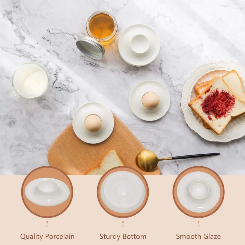 Soft Boiled Egg Holder Egg Cup Stackable Egg Coddler Cups with Base for Serving Breakfast Brunch Exquisite Kitchen Table Decor Oasis Select