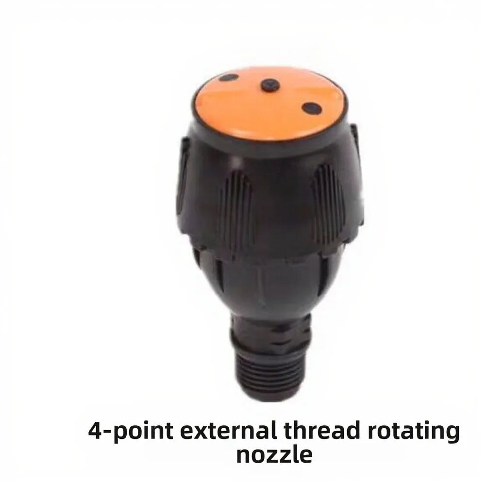 Black 550L/H Rotary Sprinkler Head 360 Degree Rotation 1/2 Inch Male Connector For Garden Lawn Agriculture Irrigation System Oasis Select