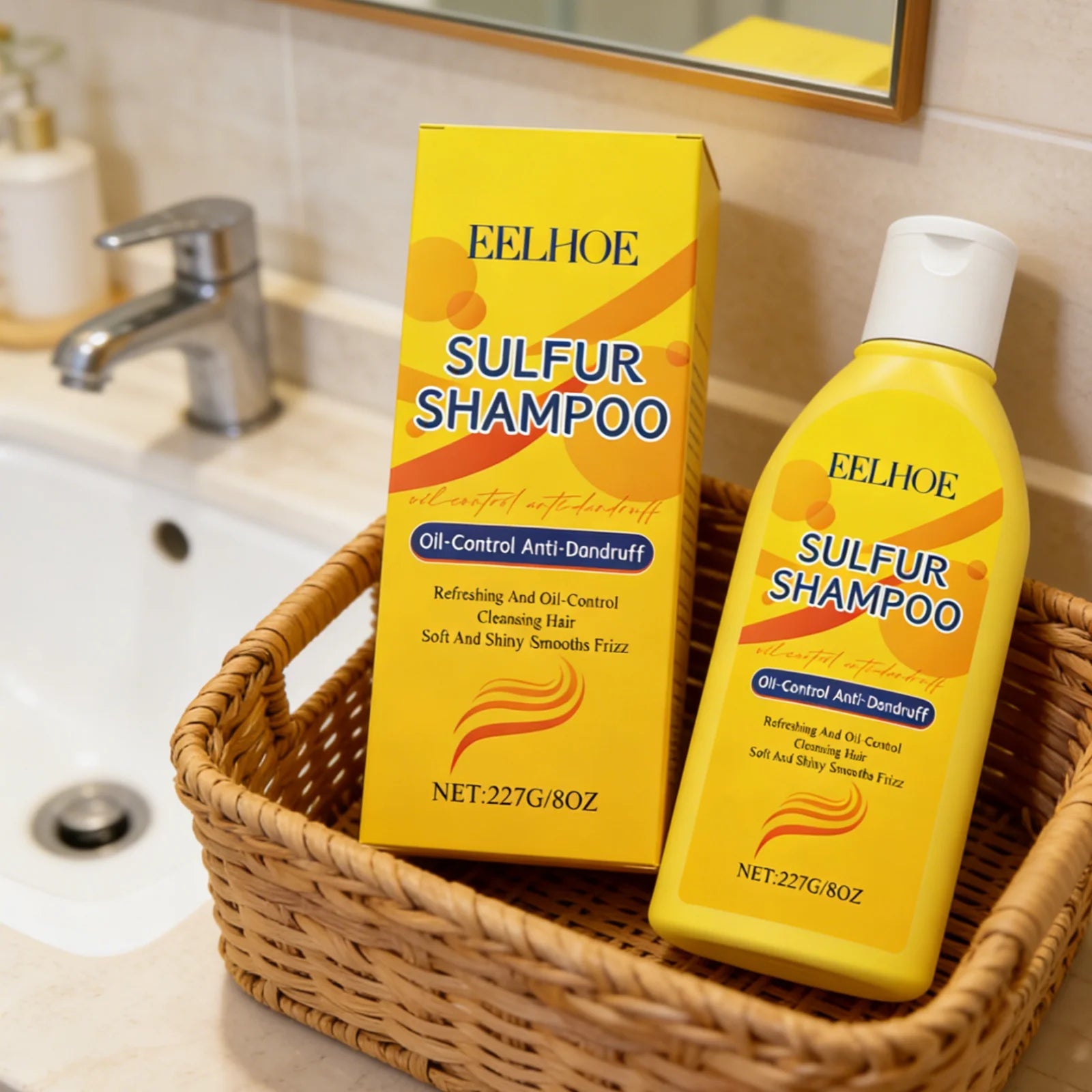 EELHOE Sulfur Shampoo – Anti-Dandruff & Oil Control Sulfur Shampoo Oasis Select