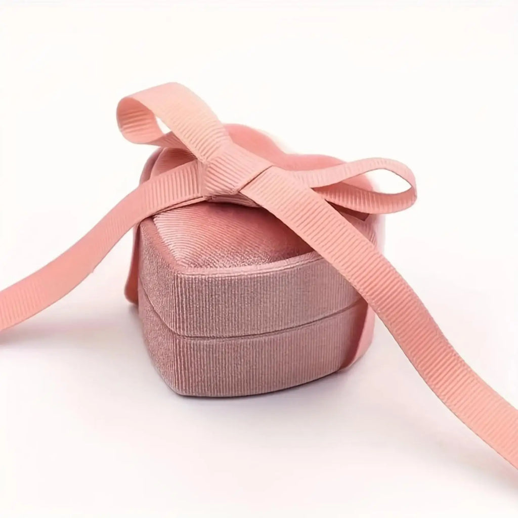 1pc Premium Jewelry Ring Storage Gift Box Vintage Ring Display Holder Case for wedding ceremony Proposal Engagement Oasis Select Heart