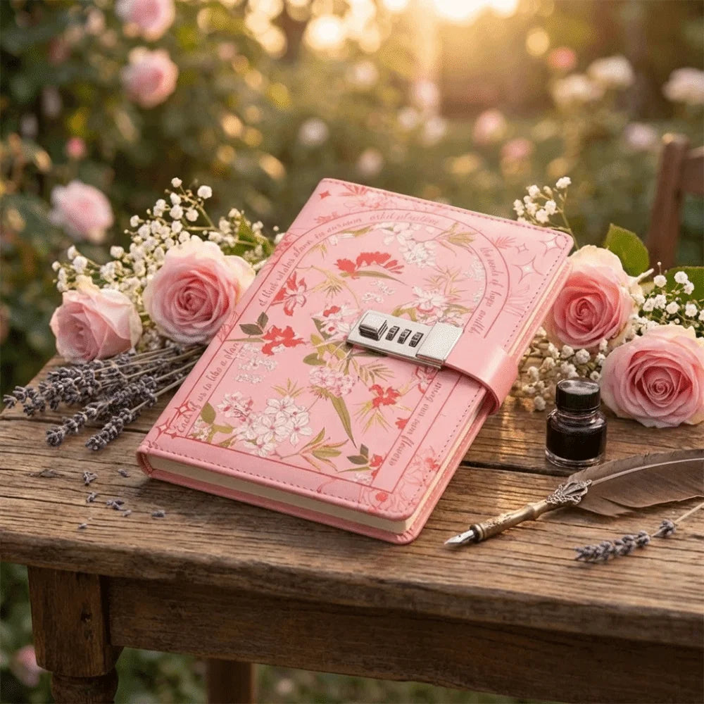 Secure Lock Design Password Lock Notebook Stylish Delicate Compact Size A5 Notebook Simple Elegant Appearance Oasis Select