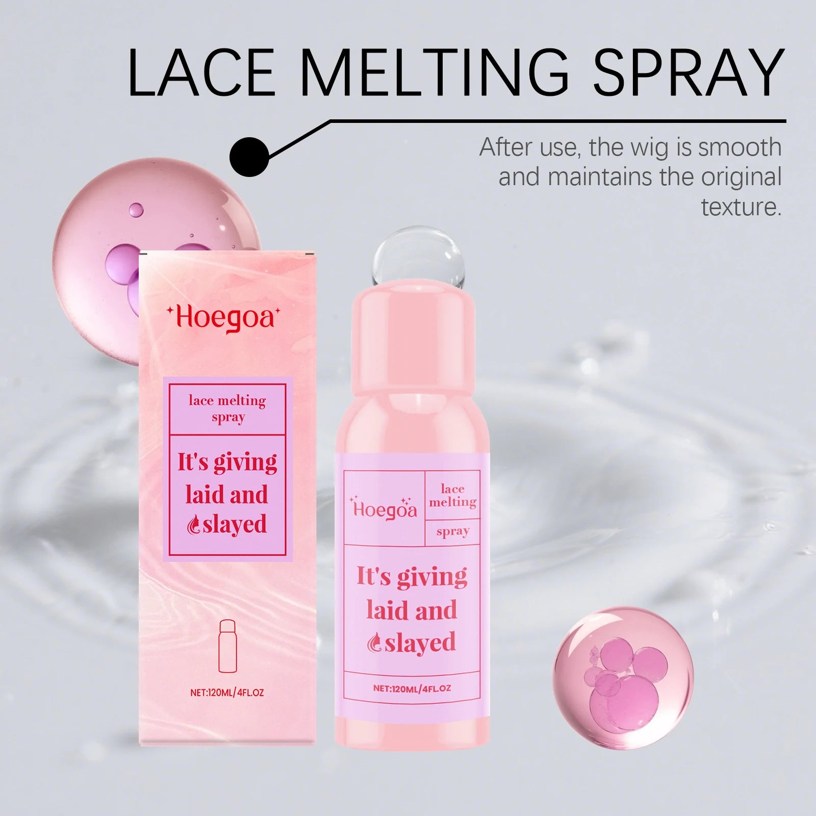 Wig Adhesive Spray Water-Resistant Easy To Use For Lace Front Wig Gentle Formula Easy Removal Strong Invisible Lace Glue Spray Oasis Select