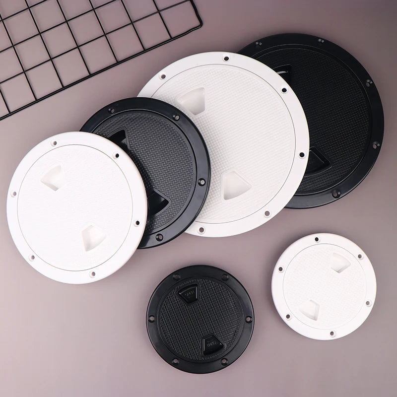ABS Plastic Round Non-Slip Inspection Hatches Screw Out Access Hatch Cover 4'' 6'' 8'' With Detachable Cover For Kayaks Yacht Oasis Select