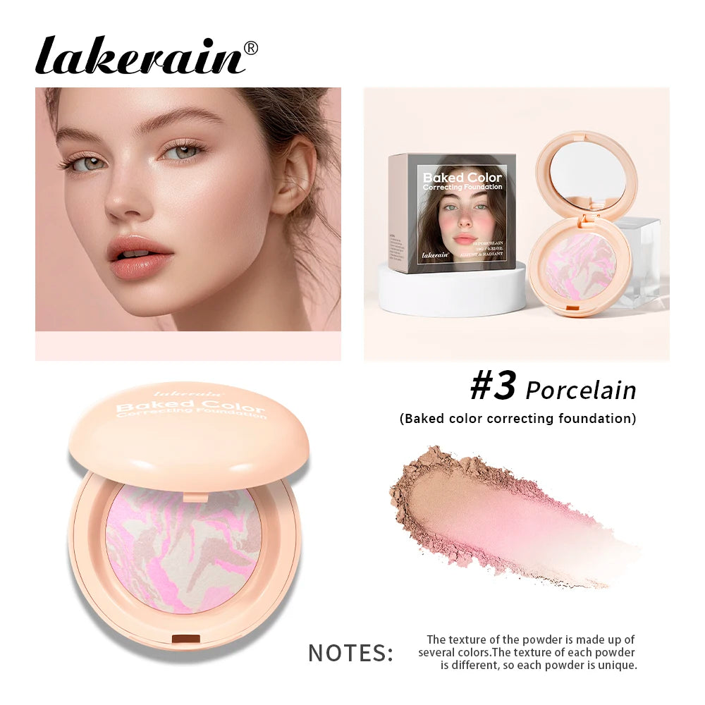 Baked Color Correcting Powder Foundation | Semi-Matte Finish