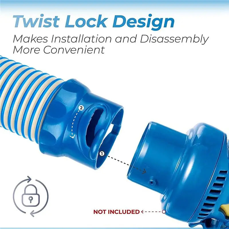 LIKE WISH 3.28FT R0527700 Pool Vacuum Hose X77094 Hose Adaptertwist Lock Hose Replacement Parts For MX6 MX8 Pool Cleaner (3 Pack Oasis Select