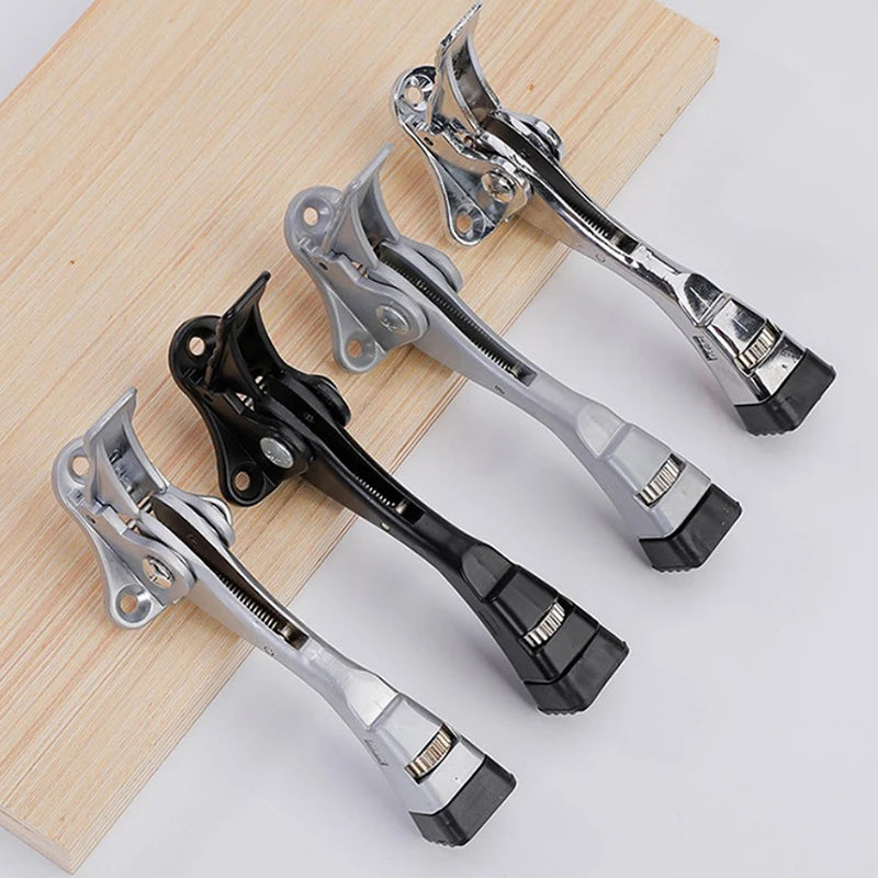Heavy Duty Zinc Alloy Floor Door Stop with Adjustable Rubber Tip