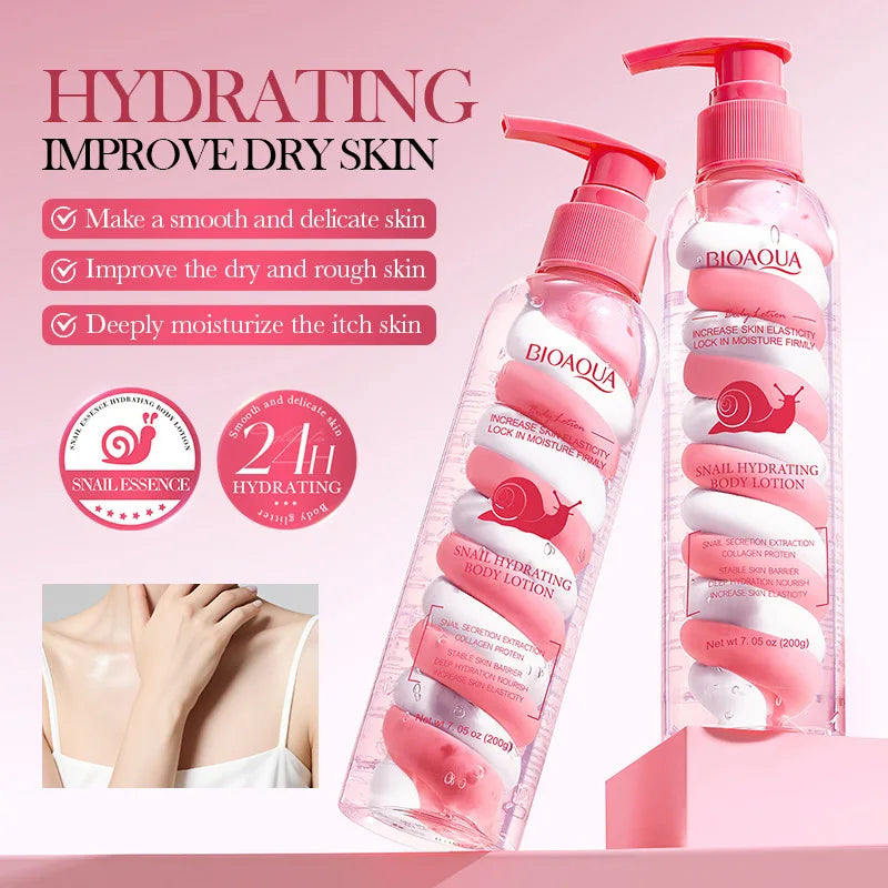Marshmallow Body Lotion Snail Moisturizing Autumn and Winter Moisturizing Refreshing and Non-greasy Body Lotion 200ml Oasis Select