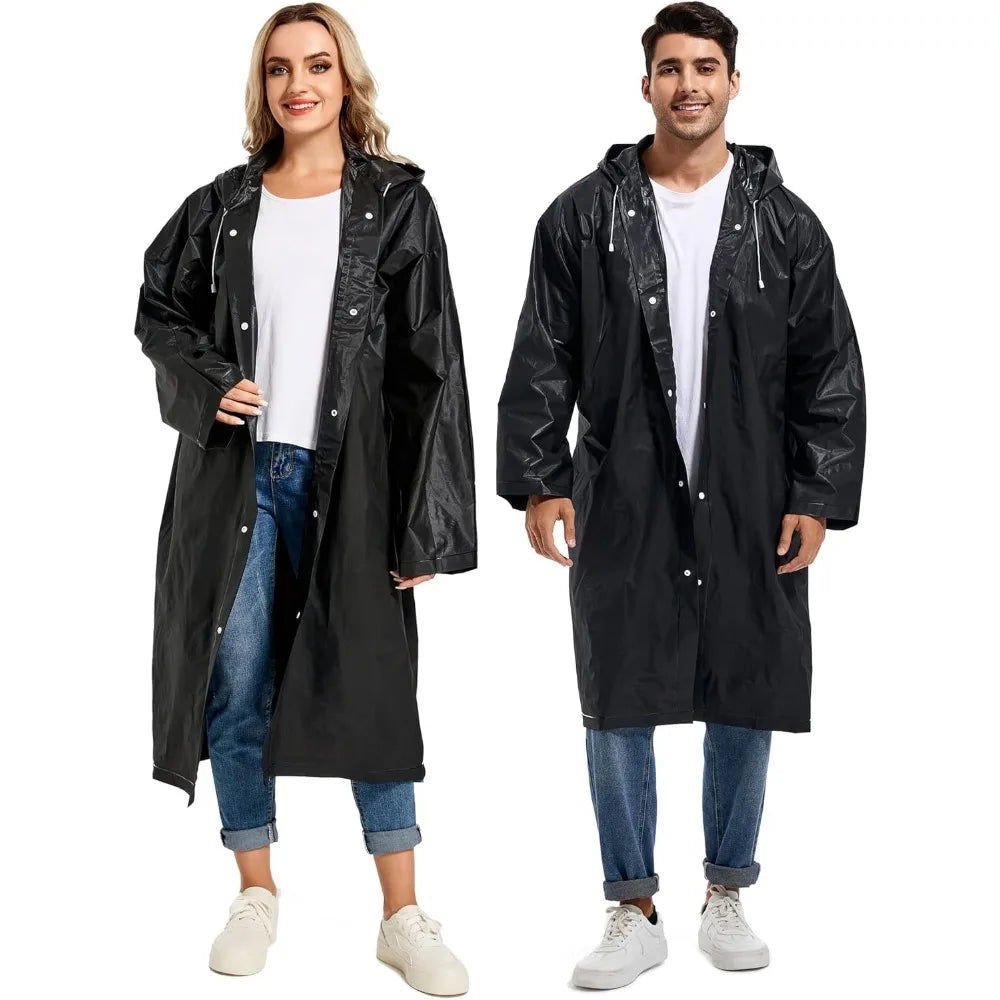 Waterproof Raincoat Outdoor Hiking Portable Adult Poncho Raincoat Emergency Anti-rain coat 2024 New fashion coloful choice Oasis Select black 1pc