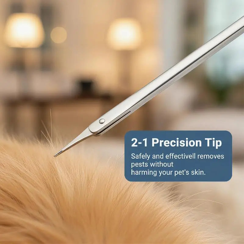 Precision 2 In 1 Tick Remover with Comfortable Grip for Efficient Tick Removal in Pets and Humans Oasis Select