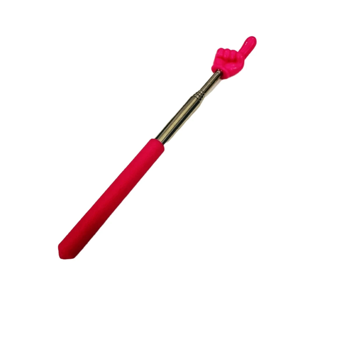 Retractable Teacher Pointer Finger Design StainlessSteel Telescopic School Teaching Pointer Stick Teacher Supplies For Classroom Oasis Select B6-pink