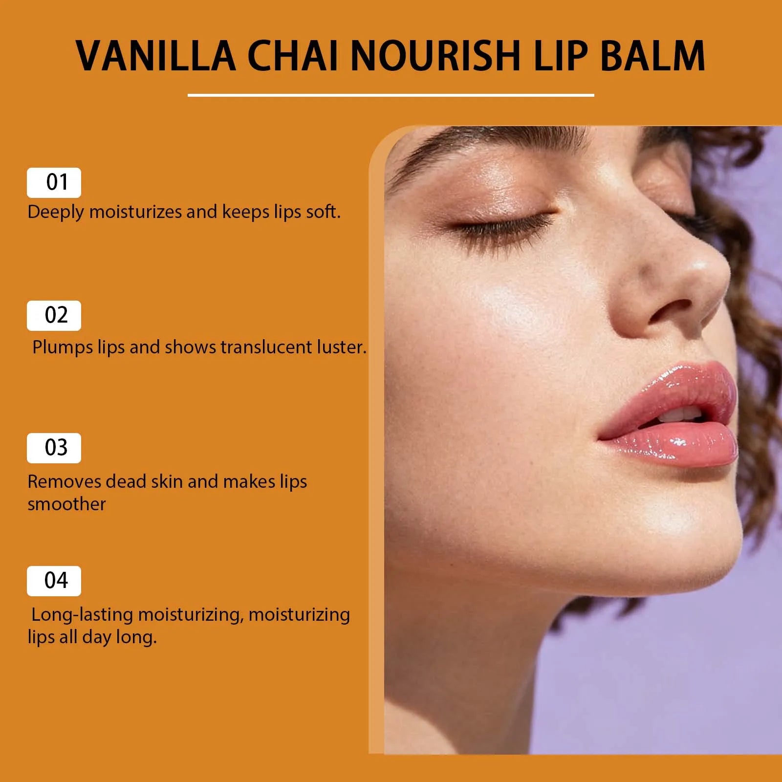 Plumping Lip Balm for Preventing Chapped Lips Vanilla Tea Scent Refreshing Moisturizing Hydrating Brightening Lip Care Oasis Select