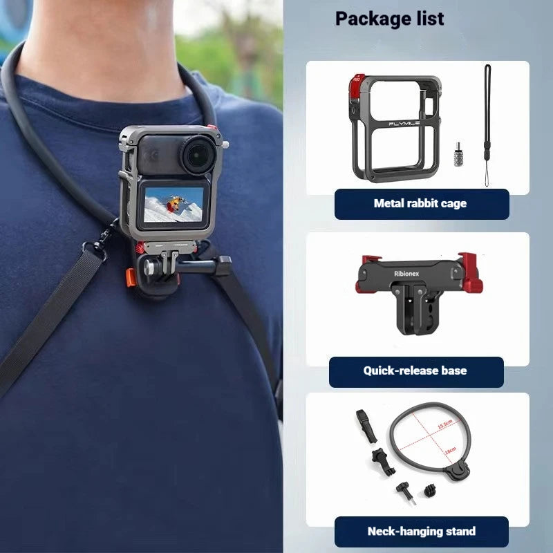 DJI Osmo Nano Aluminum Cage | Cold Shoe & Quick Release