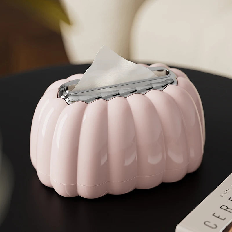 1pc Modern Deluxe Tissue Box-With Pink Bow for Living Room, End Table Display, Home Organization, Baskets, Boxes, Containers Oasis Select