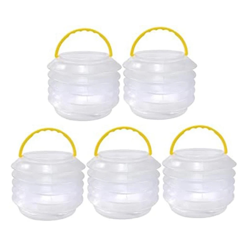 5 Pack Folding Pencil Holder Bath Tub Cleaner Beach Water Pail Set Kit Collapsible Bucket Paint Brush Wash Bucket Set Kit Oasis Select NONE
