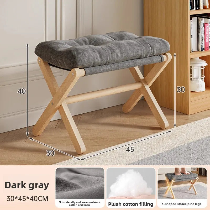 Folding footstool household living room sofa footstool table foot support office footrest workstation foot support Oasis Select army green