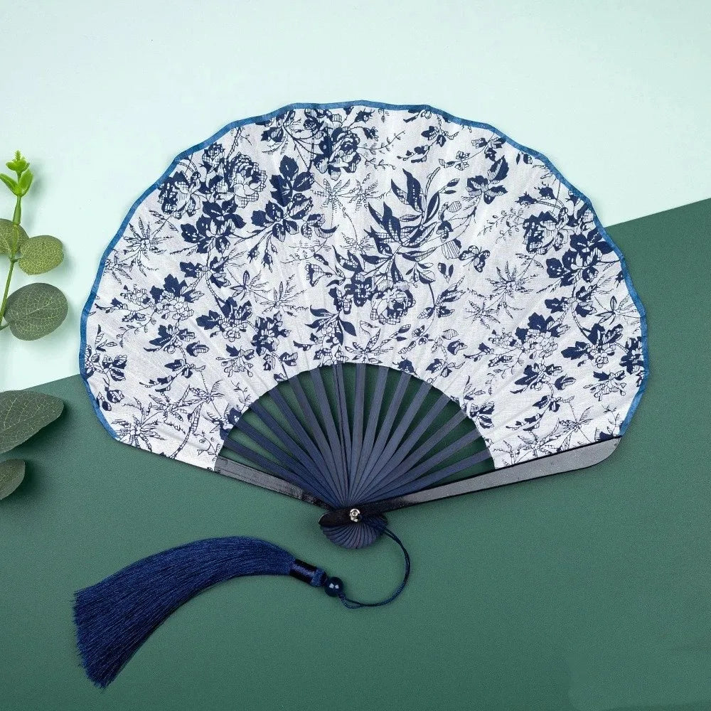 Decorative Retro Mini Shell Fan Lightweight Portable Chinese Style Fan with Tassel Handheld Fan Party Oasis Select Style 1