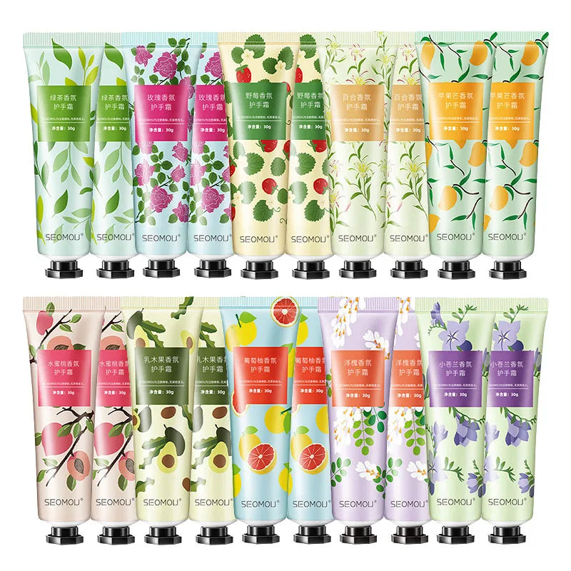 10-Piece Fruity Floral Hand Cream Set – Moisturizing & Nourishing Hand Cream Set Oasis Select Ax2
