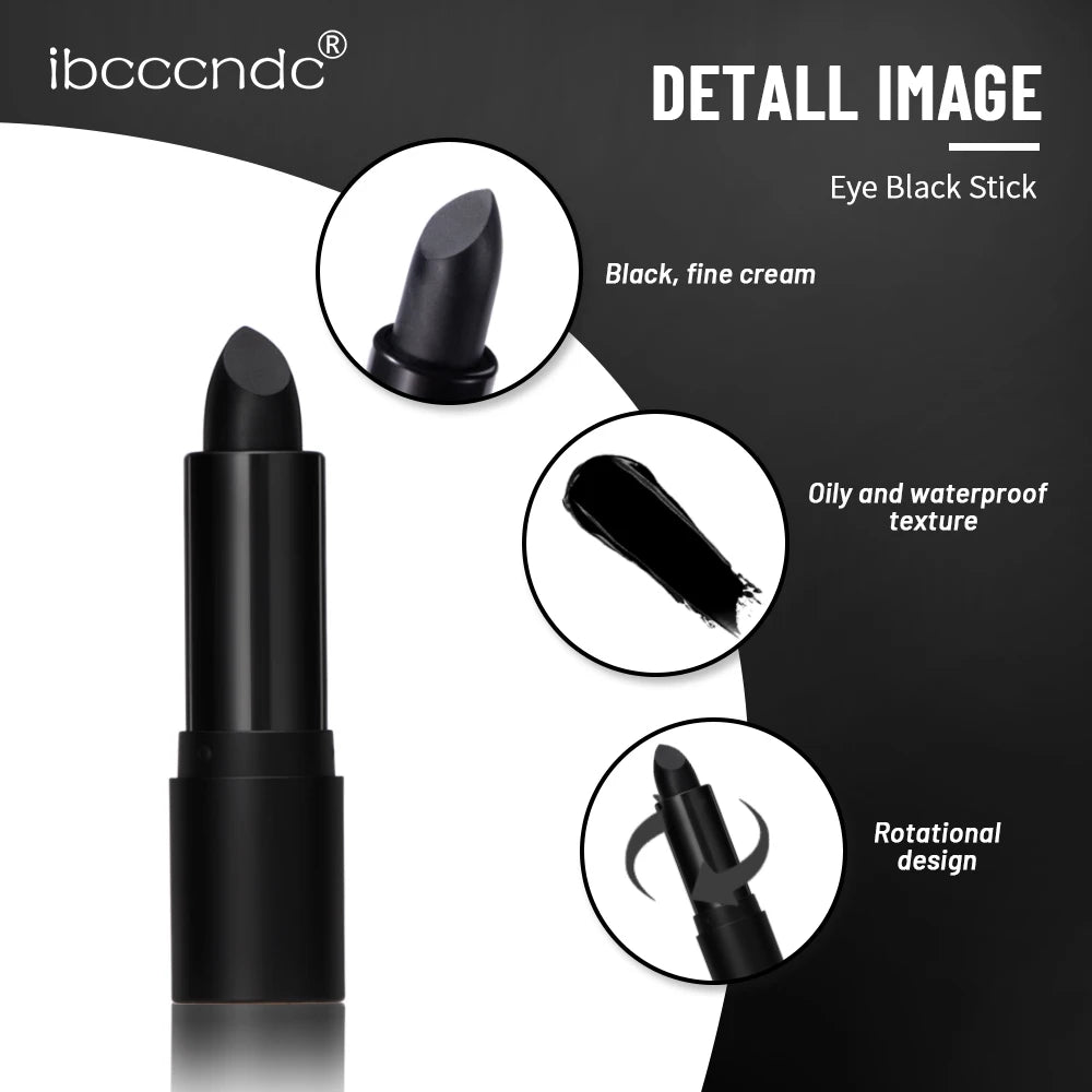 Black Cream-Blendable Face Body Paint Stick for Adults Children Eye Black Softball Football Baseball Sportsfor Halloween Makeup Oasis Select
