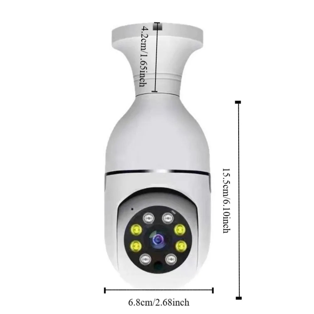 360 Degree Light Bulb Security Camera Full Color Night Vision Automatic Human Tracking Wireless WiFi Camera 5GHz WiFi Oasis Select