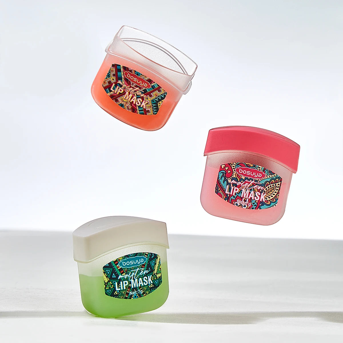 Bosuya 8-Pc Lip Mask & Hand Cream Set – Fruit Flavor Gift Lip & Hand Care Set Oasis Select