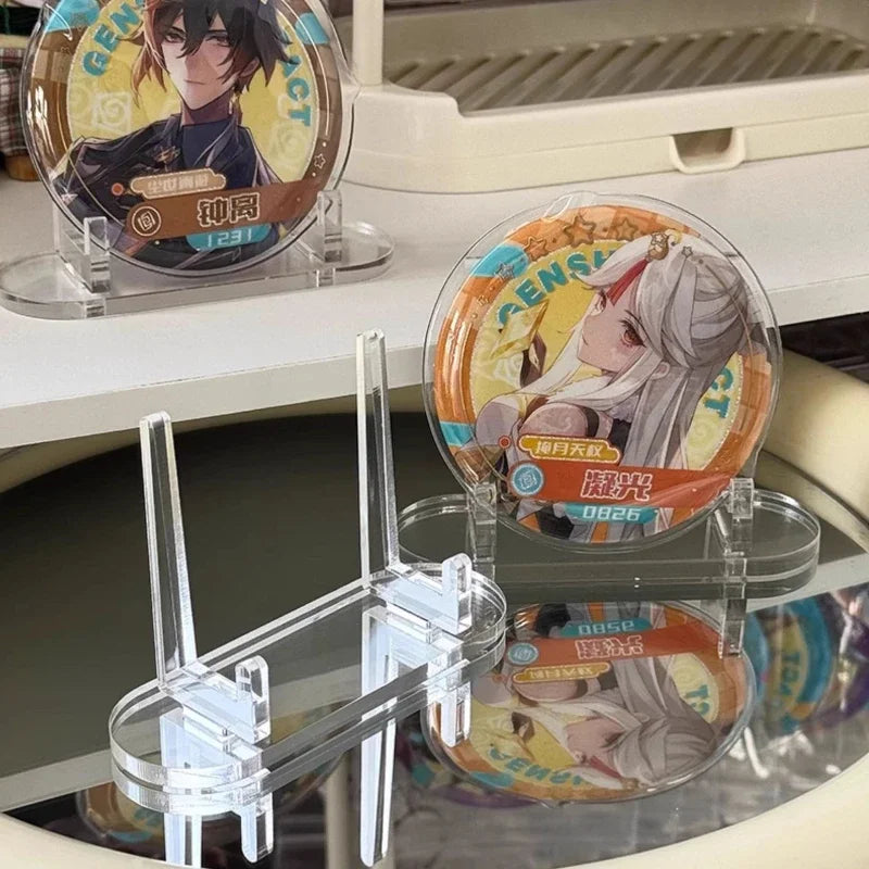 2-Pack Clear Acrylic Photocard Display Stand | Desk Decor