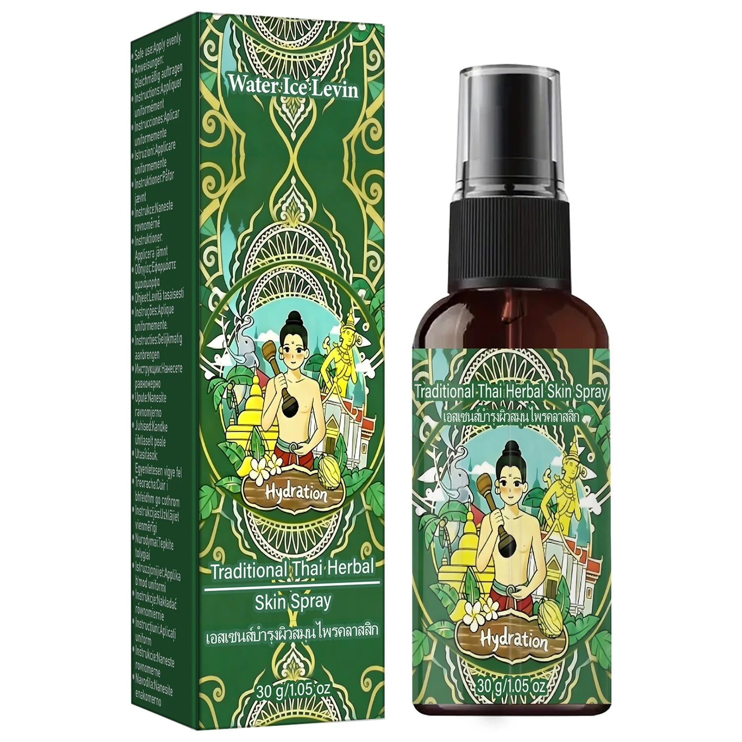 Hydrating Body Spray – Niacinamide & Collagen Thai Herbal Mist Hydrating Body Mist Oasis Select green 30g