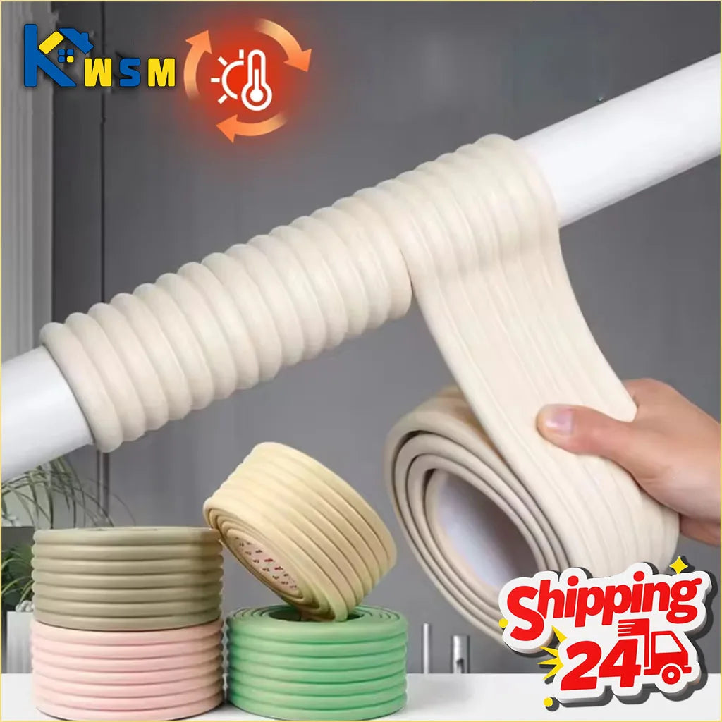 1-5pcs 2M Decorative Pipe Sleeve for Fire Sprinkler Sewage AC Heating Tubes Indoor Hide Ugly Utility Lines Creative Home Decor Oasis Select