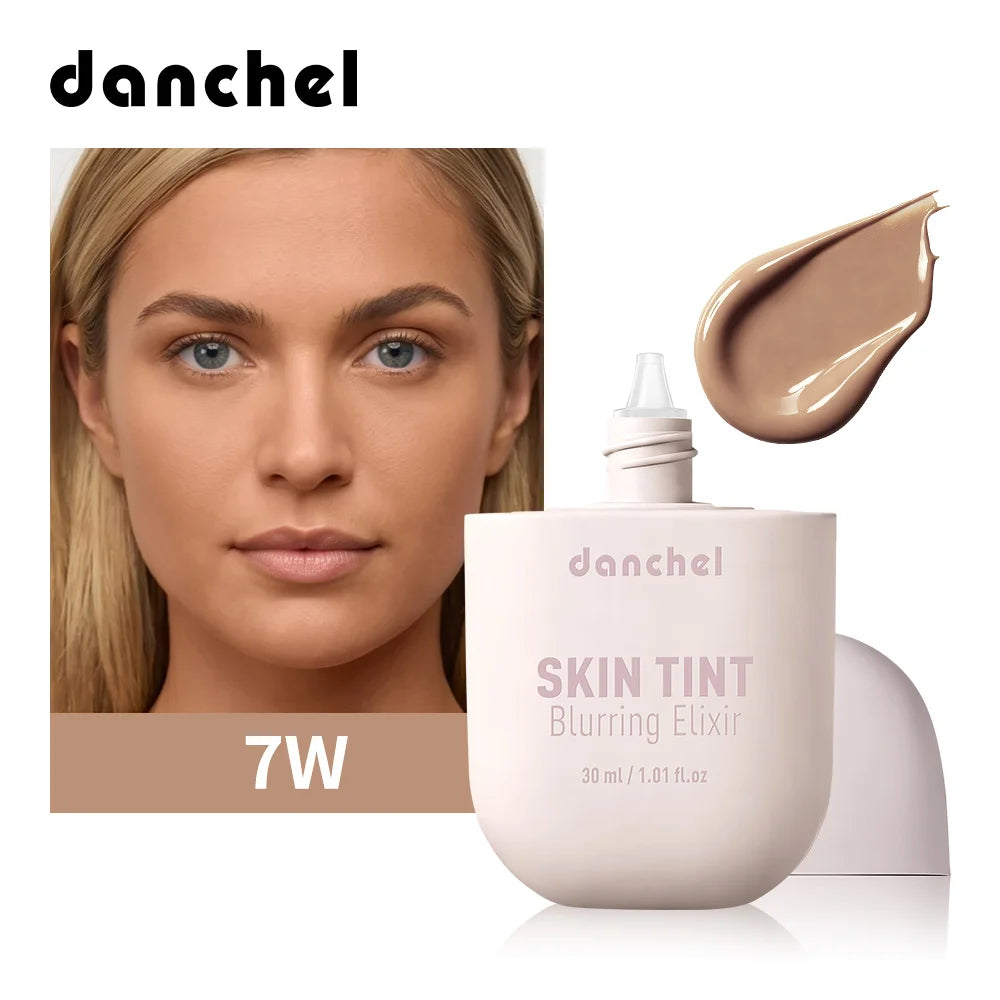 24 Colors Skin Tint Liquid Foundation Natural Finish Blur Pores Soft Focus Makeup Lightweight Hydrating Base for All Skin Types Oasis Select 7W