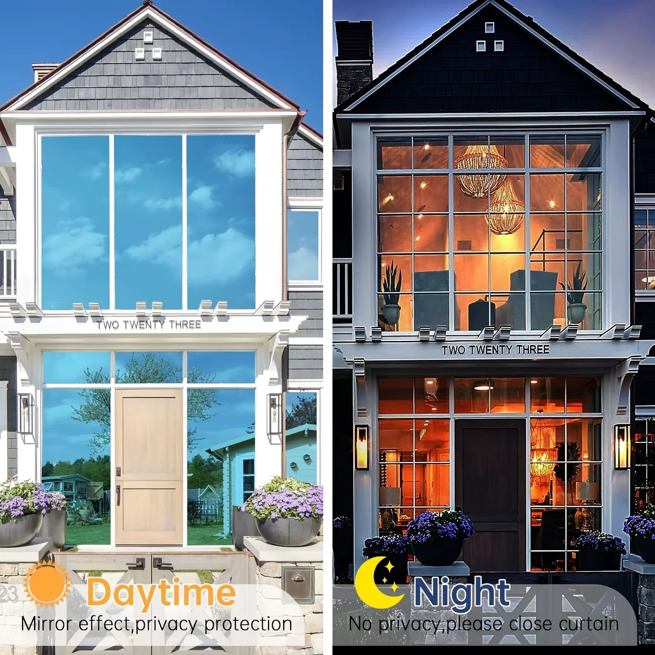 Heat-Insulating UV-Protective One-Way Privacy Sun-Shading Window Film Is Suitable For Home Balconies And Glass Surfaces. Oasis Select