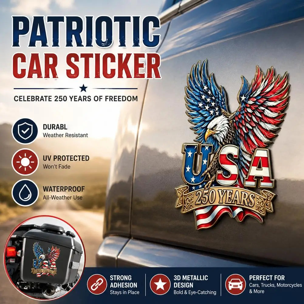 USA 250th Anniversary Eagle Patriotic Car Decal 1776-2026