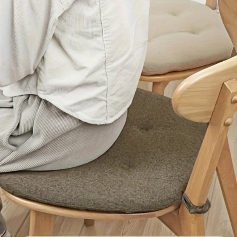 Universal Horseshoe Shape Dining Chair Cushion Thickened Keep Warm Cotton Linen Seat Pad Breathable All Season Home Use Oasis Select