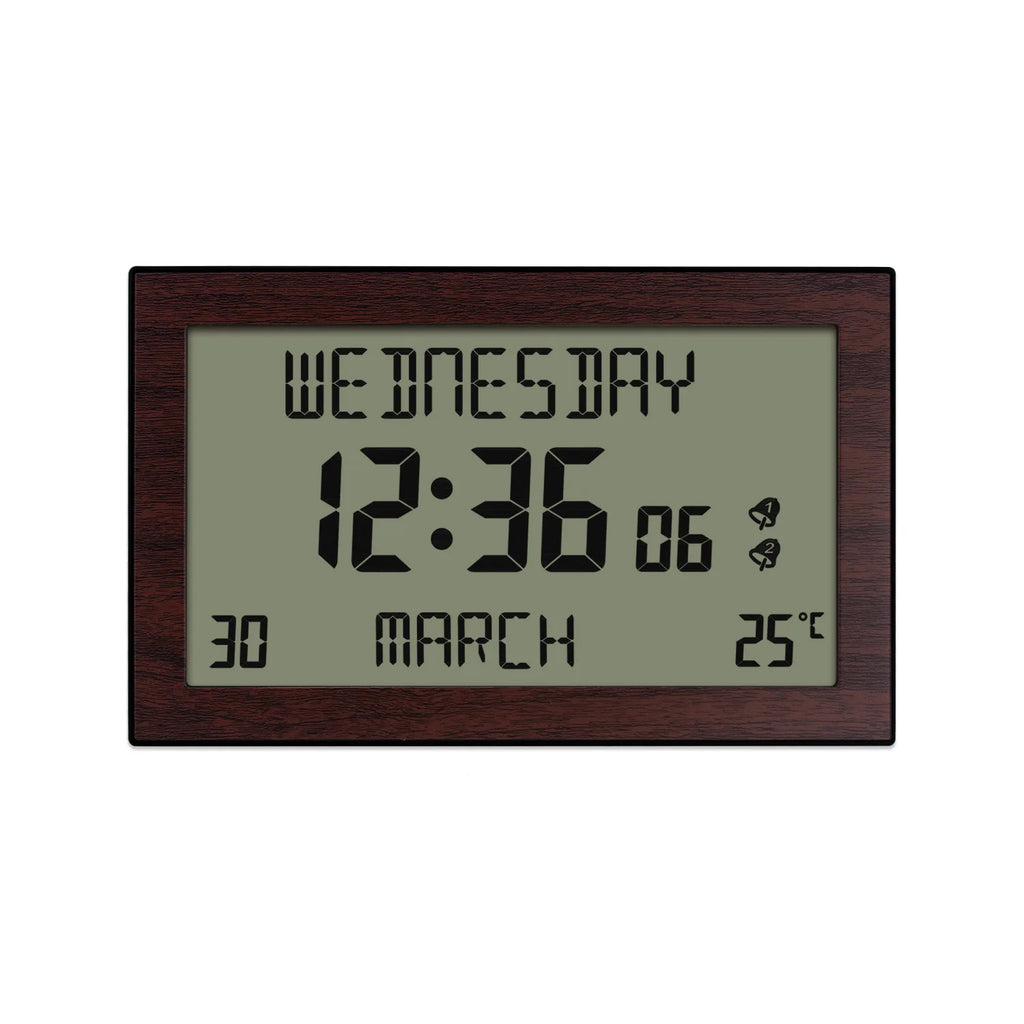 LCD Digital Alarm Clock – Time, Date & Temp | Desk & Travel