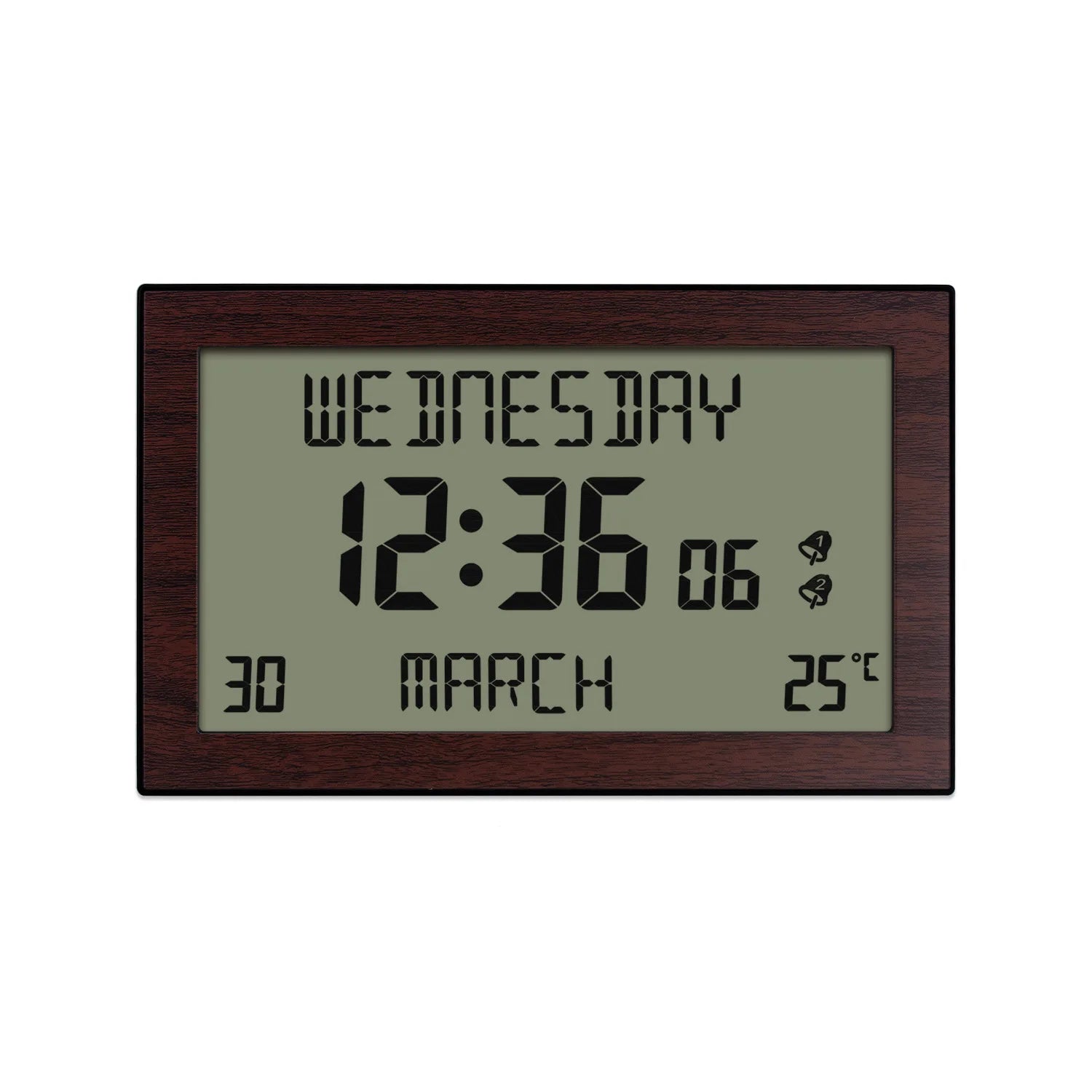 LCD Digital Alarm Clock – Time, Date & Temp | Desk & Travel