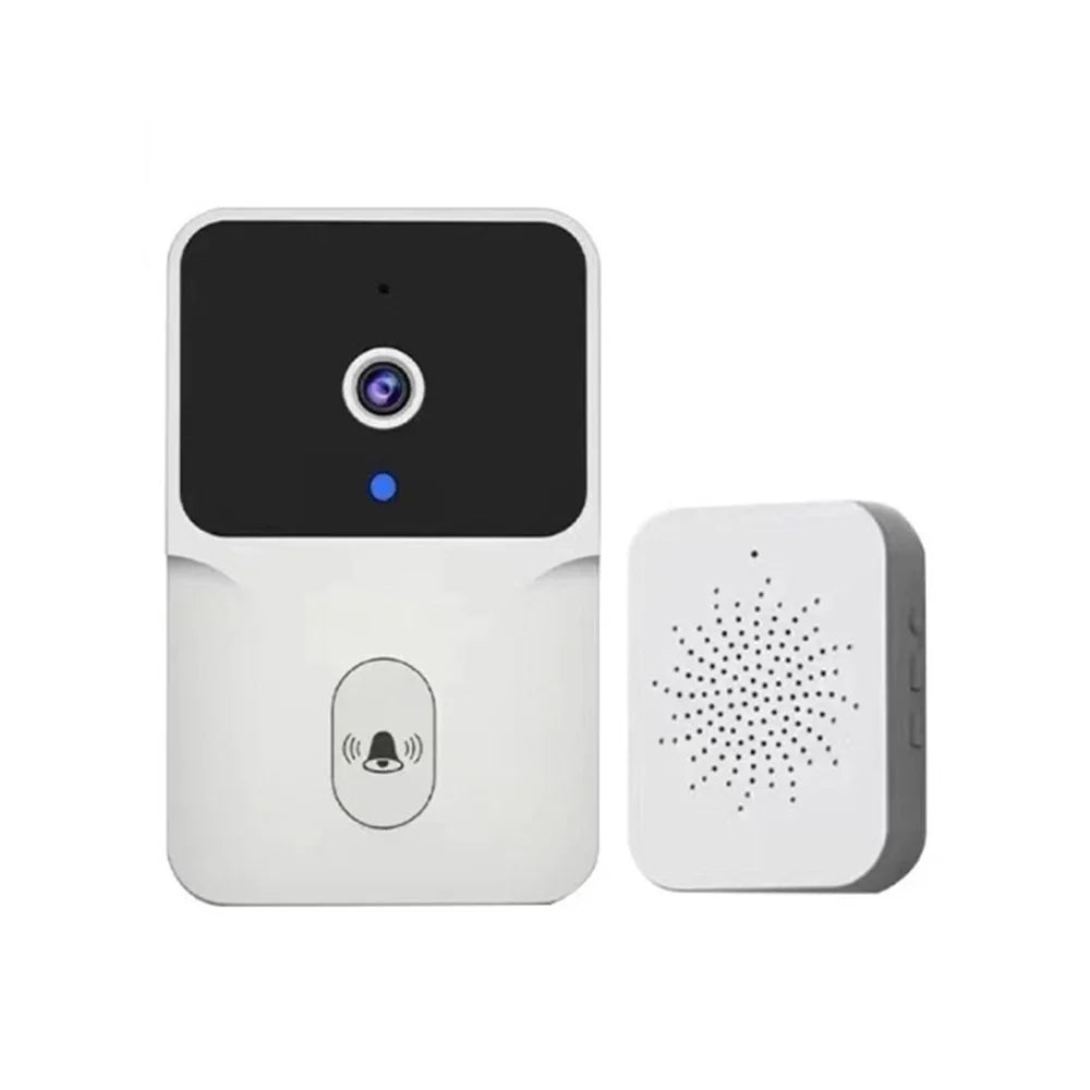 HD WiFi Video Doorbell Low Power Rechargeable Night Vision Smart Security Door Bell 1‑to‑1 Home Intercom Oasis Select WHITE