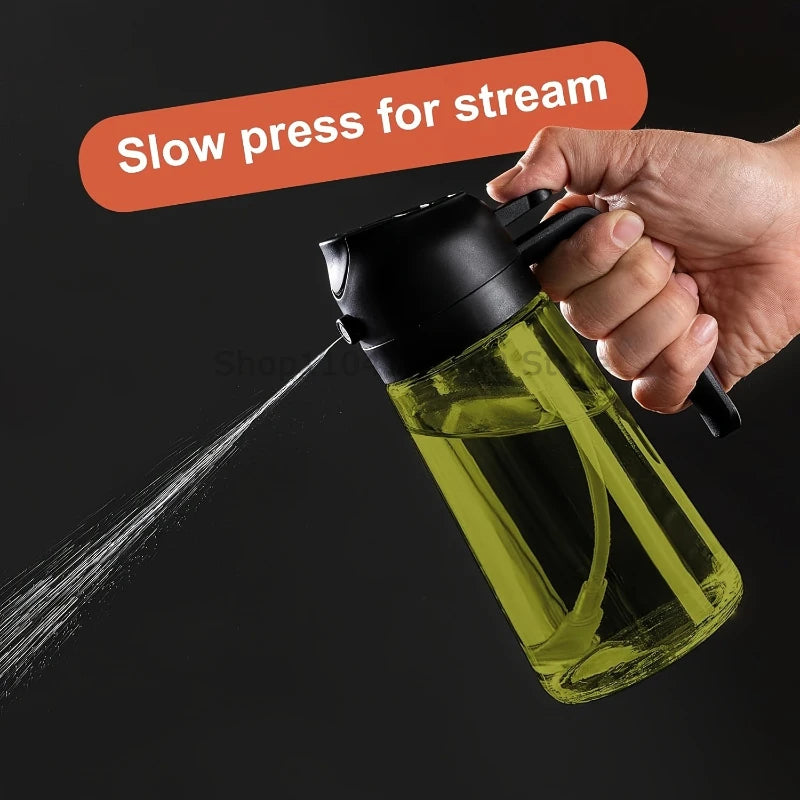 2-in-1 Oil Sprayer Dispenser Olive Oil Dispenser Oil Spray Bottle Plastic Spray Bottle for Cooking Air Fryer BBQ Baking Salad Oasis Select
