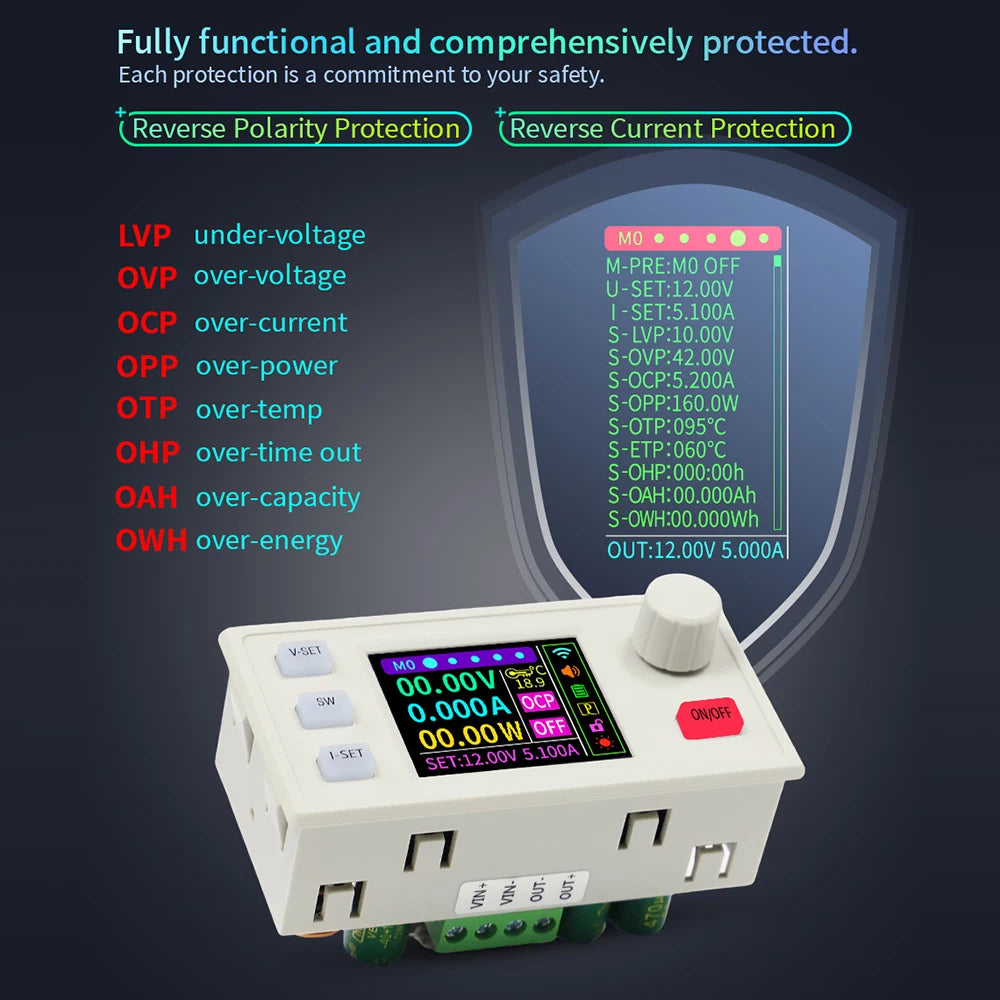 SK150S 150W DC Buck Boost Converter CNC DC Regulated Power Supply 0-40V 8A Power Module Adjustable Regulated Lab Power Supply Oasis Select