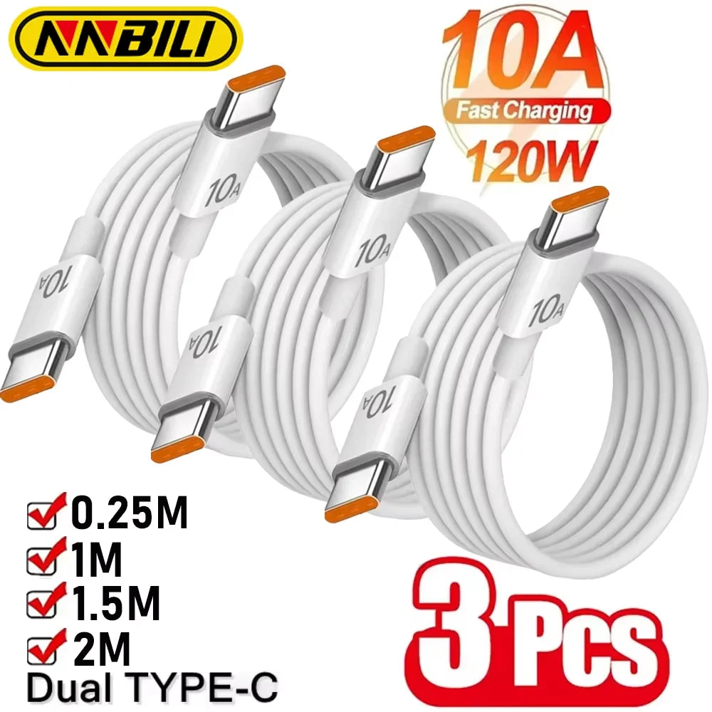 PD 120W USB C to USB Type C Cable Fast Charge Data Cable For Huawei Samsung Xiaomi Macbook iPad Data Line Type C To Type C Oasis Select