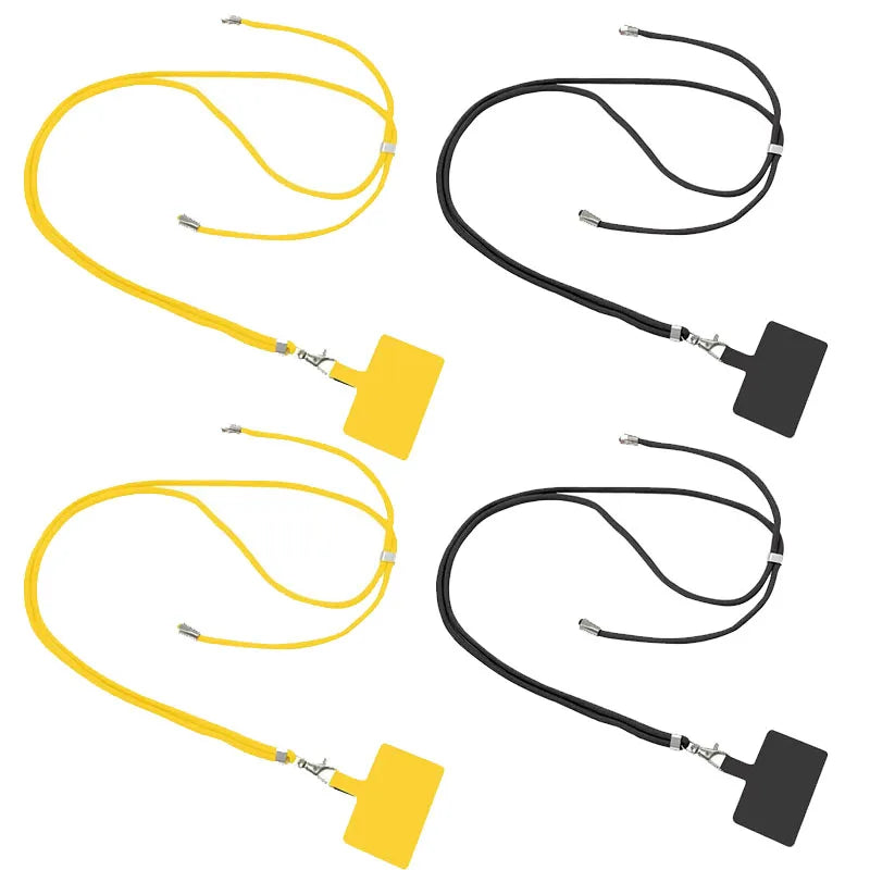 4/2/1Pcs Universal Phone Lanyard With Adjustable Length, Anti-Loss Safety Phone Case With Clip Fastener Oasis Select Mix-4pcs 1 PU