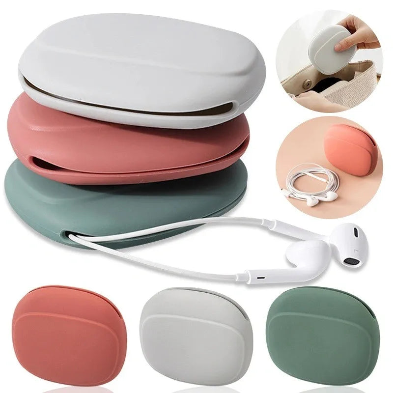 Silicone Cable & Earphone Organizer Bag | Waterproof Travel Pouch