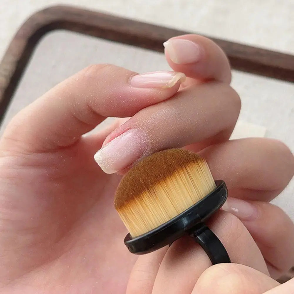 Nail Dust Brush Ring Handle – Soft Bristle Manicure Cleaner Nail Dust Brush Oasis Select