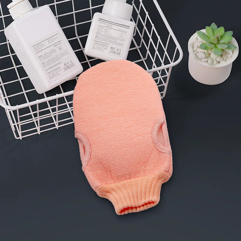 Exfoliating Glove - Exfoliate Glove For Dead Skin Bath Exfoliating Gloves For Shower Spa Massage Body Scrub Oasis Select Pink