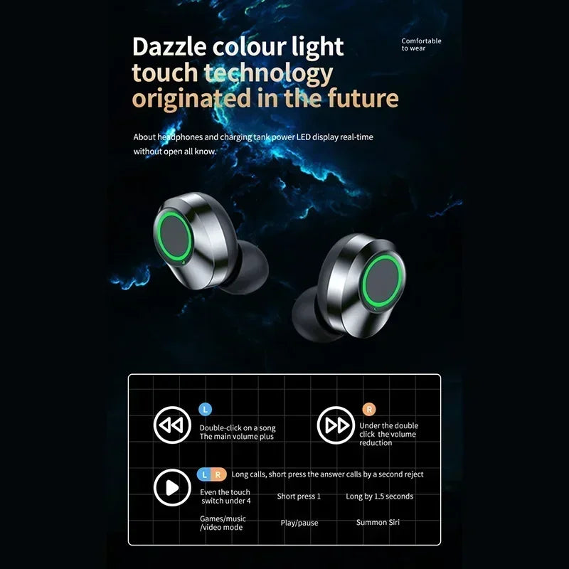 TWS Wireless Bluetooth Headset with Mic Earbuds Charger Box LED Fone Bluetooth Earphones Wireless Headphones for smartphones Oasis Select