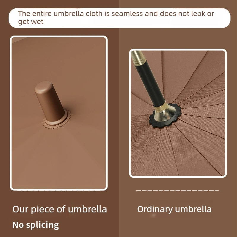 1pcs Long Handled Umbrellas for Two or Three People Extra Large Reinforced Thick Sturdy Wind Resistant and Maillard Resistant Oasis Select