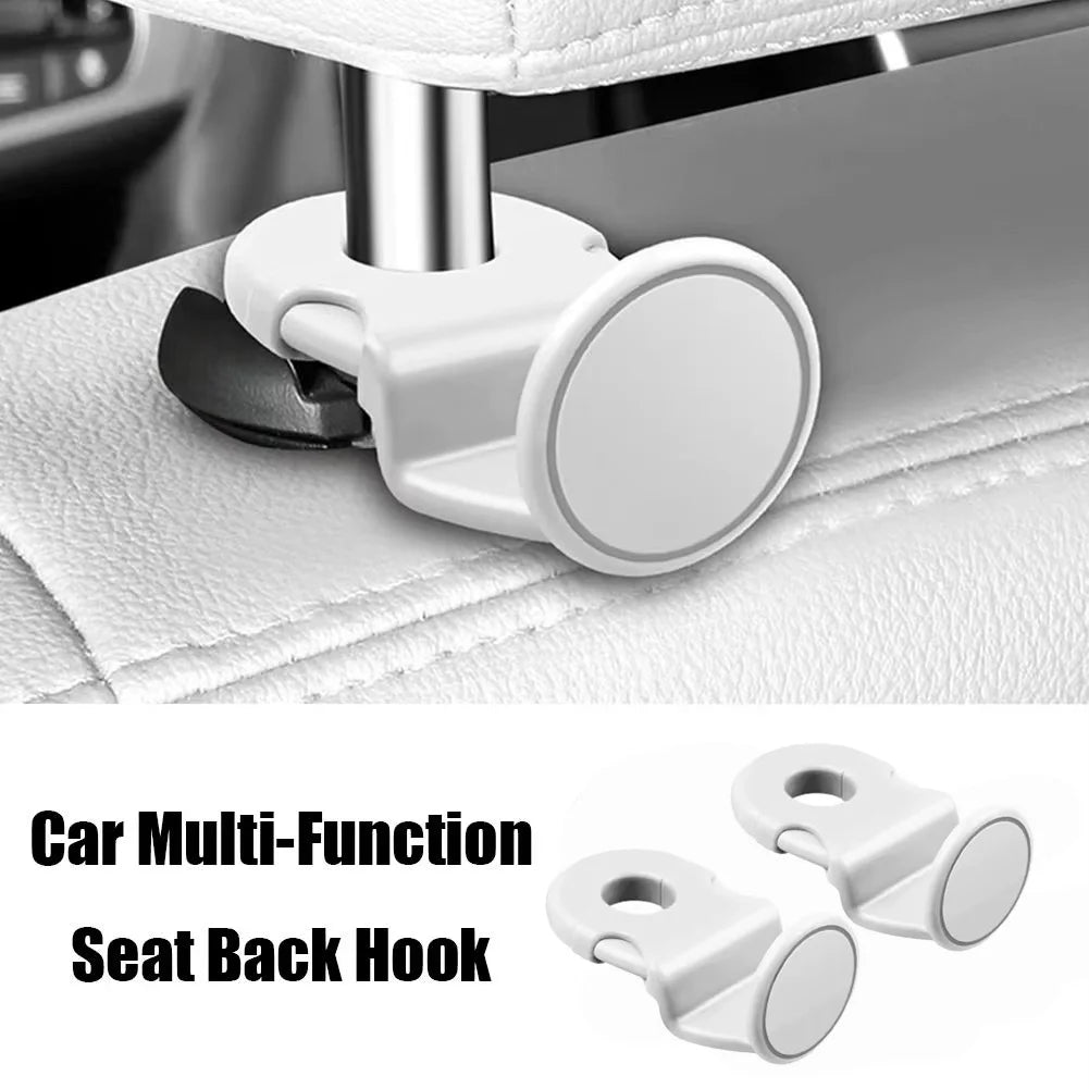 Car Headrest Hooks 2-Pack | Bag & Coat Organizer for Auto