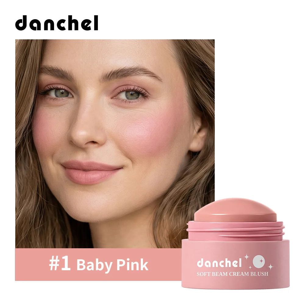 6 Colors Waterproof Blush Cream Long-Lasting Nourishing Lightweight Natural Finish Semi-matte Blusher Multi-Use Makeup for Women Oasis Select Color 1