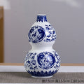 Chinese Table Top Antique Blue And White Porcelain Vase Decoration Crafts Small Ceramic Flower Arrangement Oasis Select x
