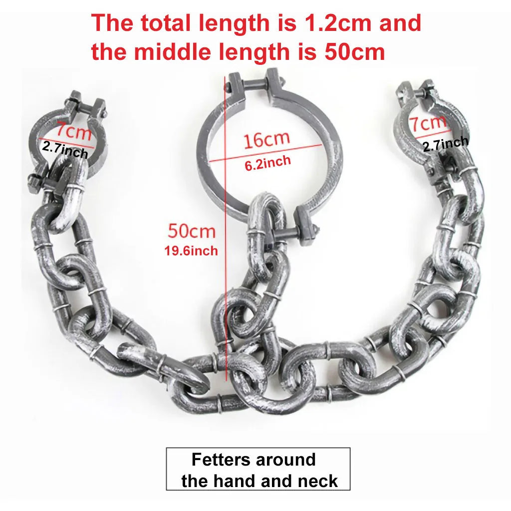 Halloween Prisoner Shackles Chain Prop – Cosplay Costume Costume Prop Oasis Select